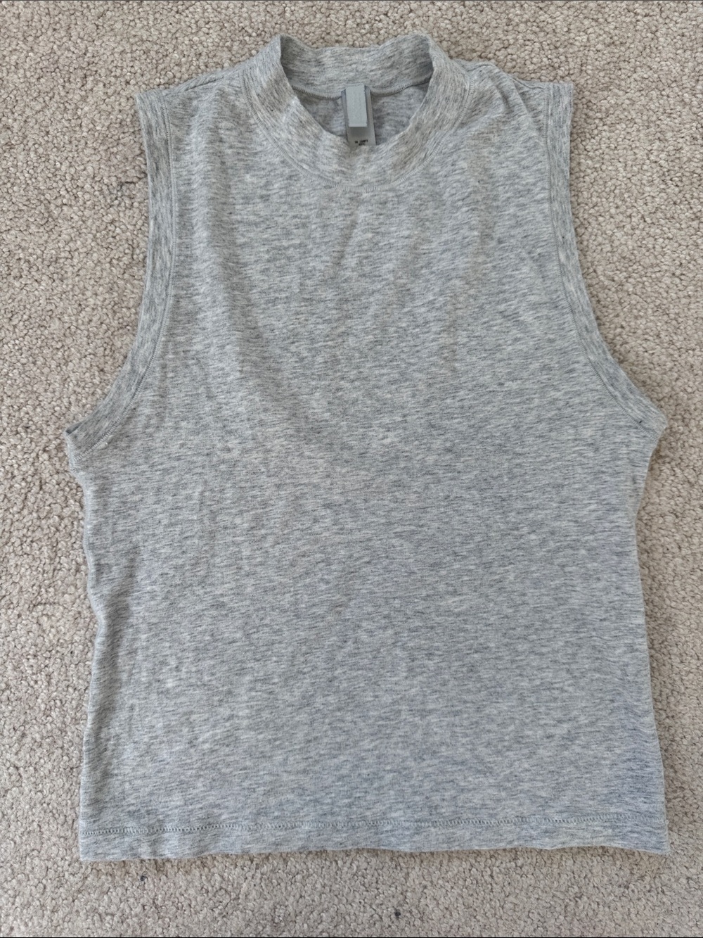 SKIMS Jersey Mockneck Tank Top Heathered Grey SzM